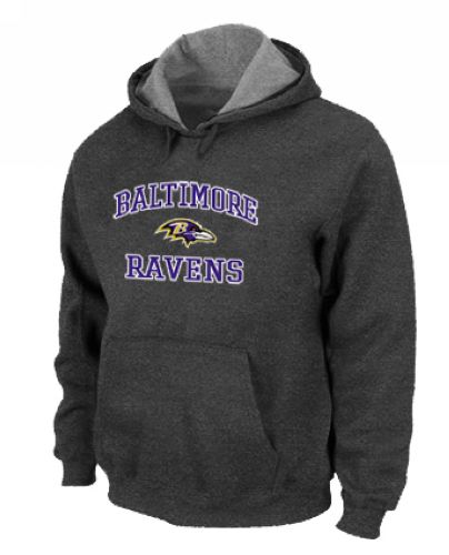 NFL Men's Nike Baltimore Ravens Heart & Soul Pullover Hoodie - Dark Grey